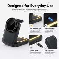 Sakerplus® 3-In-1 Foldable Magnetic Wireless Charging Station
