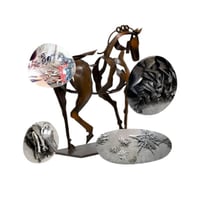 Vägghängande hem "Adonis" hästskulptur