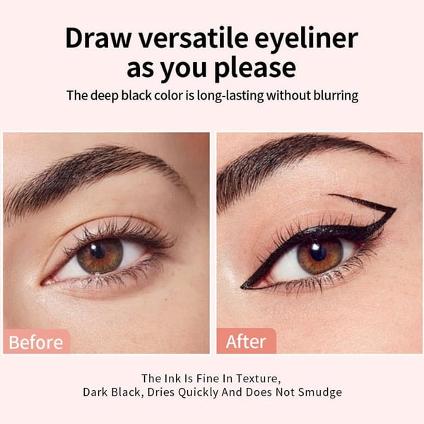 Dual-Head Design Rotating Eyeliner Stamp Pen