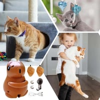 Rechargeable hanging squirrel cat toy