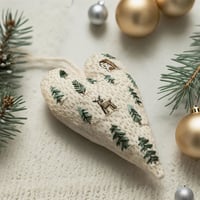 DIY Heart Shaped Hand Embroidered Christmas Ornament/Ornament Kit