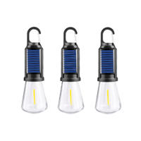 Waterproof LED USB Rechargeable Solar Camping Light Bulb with Hook