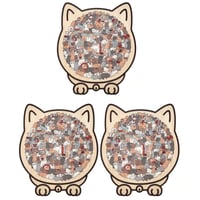 135-Piece Cat-Shaped Wooden Puzzle