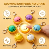 Light-Up Squeezable Steamed Bun Keychain