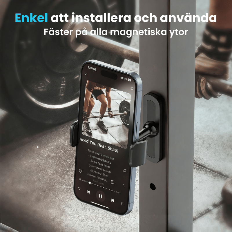 Portabel Magnetisk Mobilhållare för Gymmet