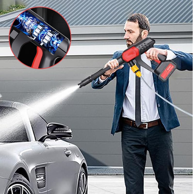 Portable Wireless High Pressure Car Wash Water- Gun
