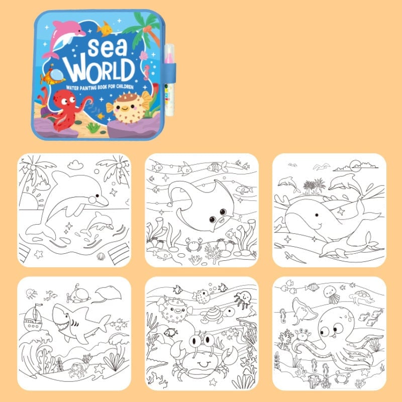 Kinder Cartoon Wasserfarben-Malbuch