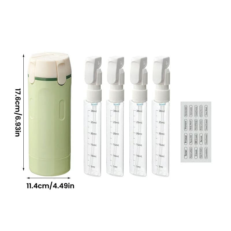 4-in-1 Leakproof Rotatable Travel Dispenser Set