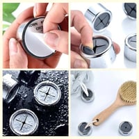 Round Adhesive Push Towel Hooks for Kitchen