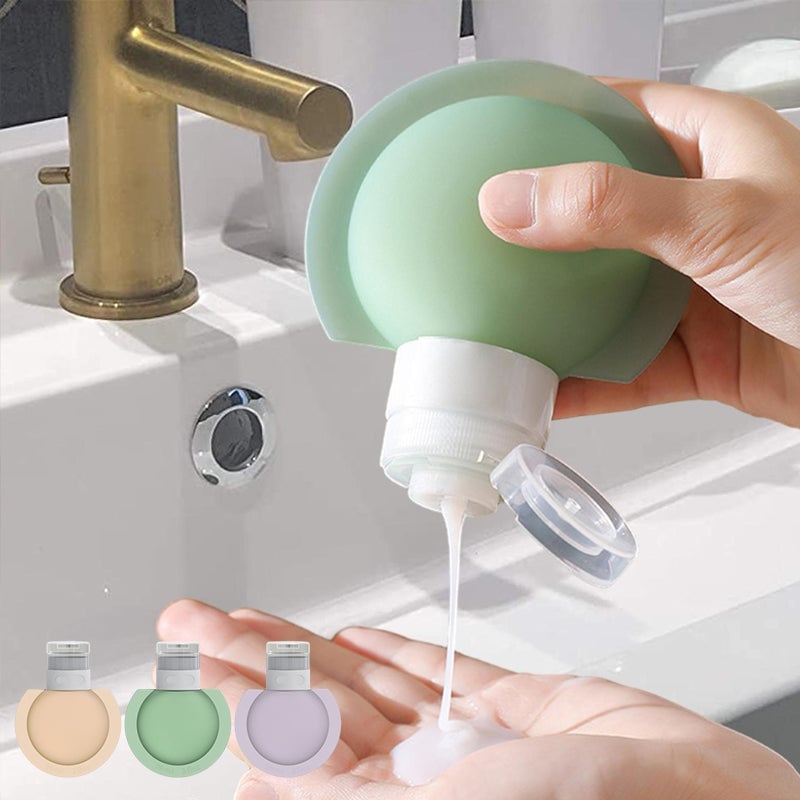 Bottiglia da viaggio portatile in silicone di grande diametro