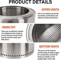 Portable Smokeless Tabletop Firepit