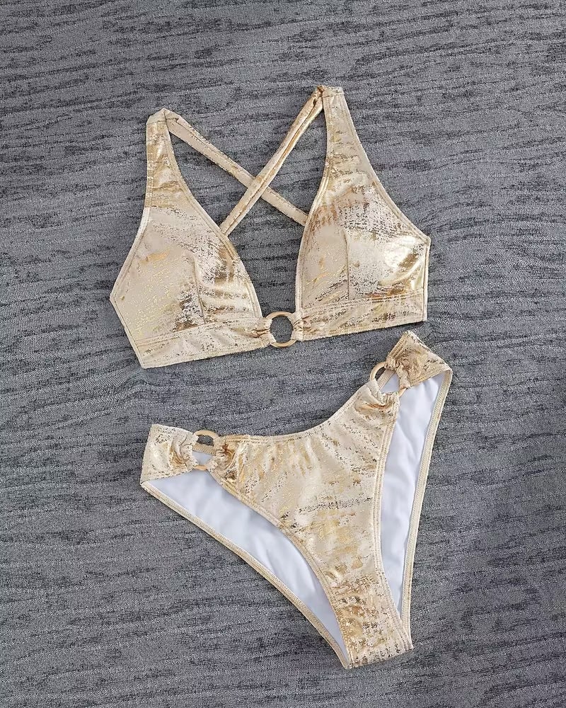 Metal Buckle Design Bikini