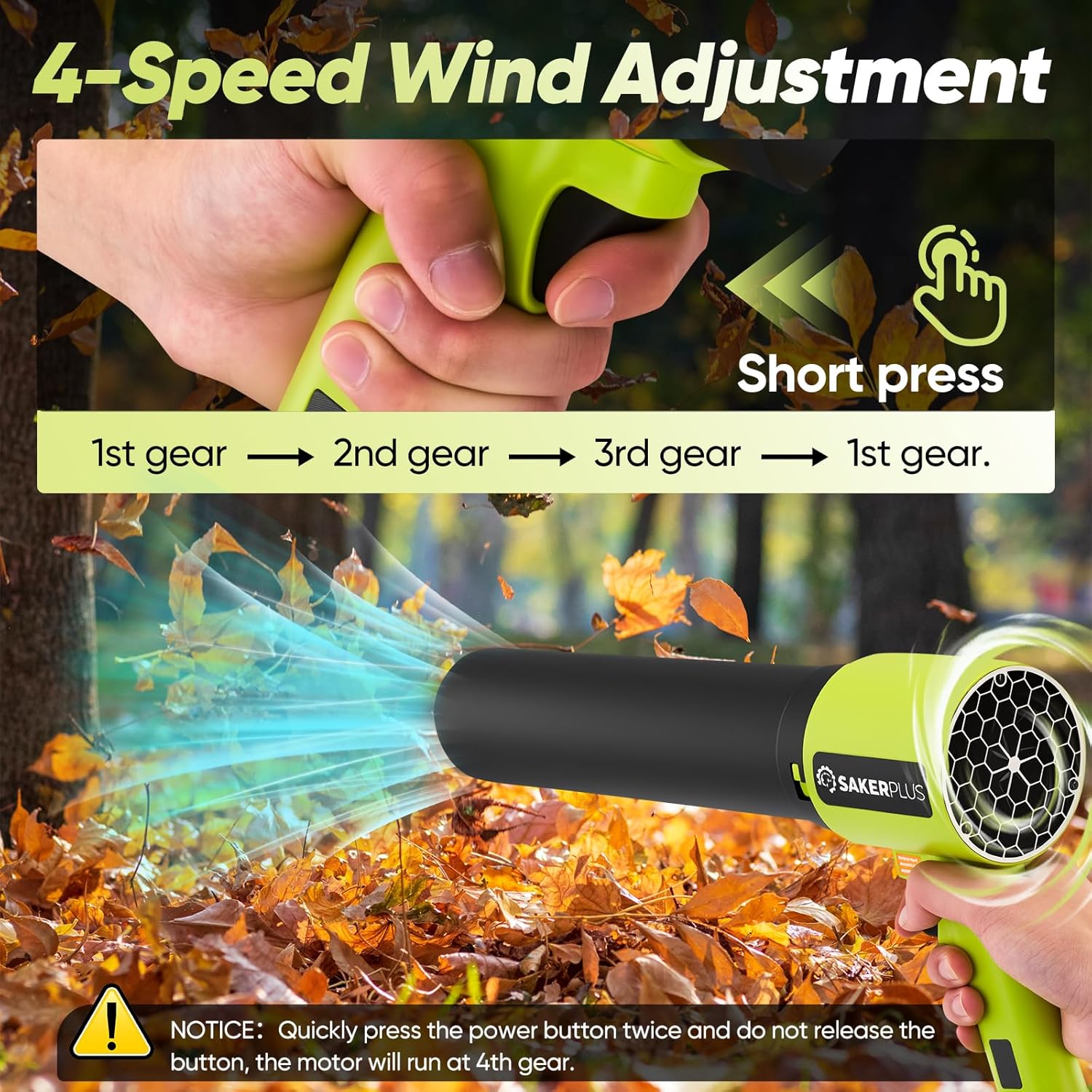 Sakerplus Portable Dust Cleaner with Brushless Motor