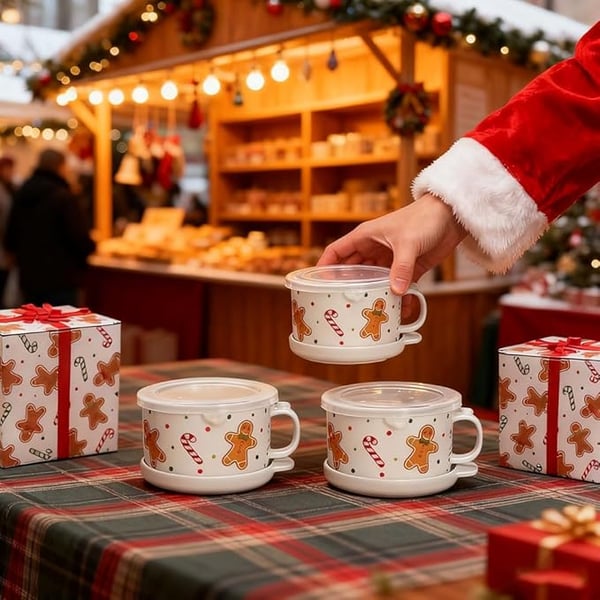 Ceramic Coffee Cup and Saucer Set (Set of 4)