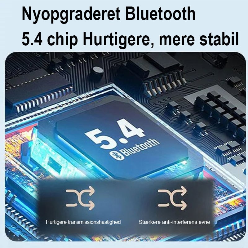 Bluetooth headset med digital display og nakkebøjle