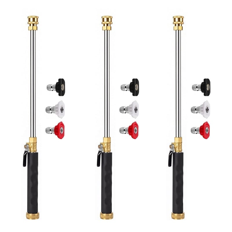 Garden Hose Nozzle High-Pressure Washer with 3 High-Pressure Nozzles