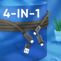 4-in-1-Schnellladekabel aus Nylongeflecht