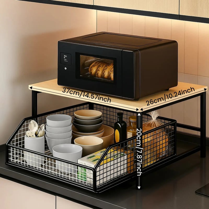 Coffee machine storage rack
