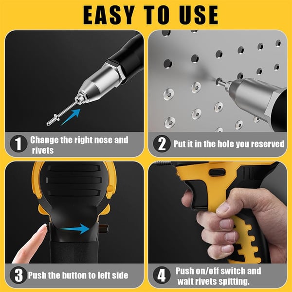 Sakerplus Brushless Rivet Gun Tool for Rivets