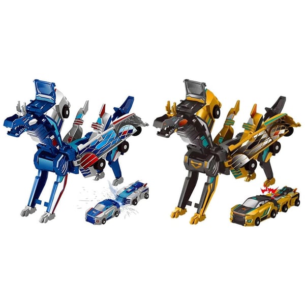 2-in-1 Magnetic Cars That Transform into Flying Dragon and Unicorn