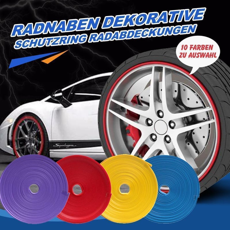 Radnaben Dekorative Schutzring Radabdeckungen für Auto(8m Länge)