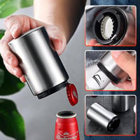 【sale】Automatischer Edelstahl-Flaschenöffner mit Druckmechanismus