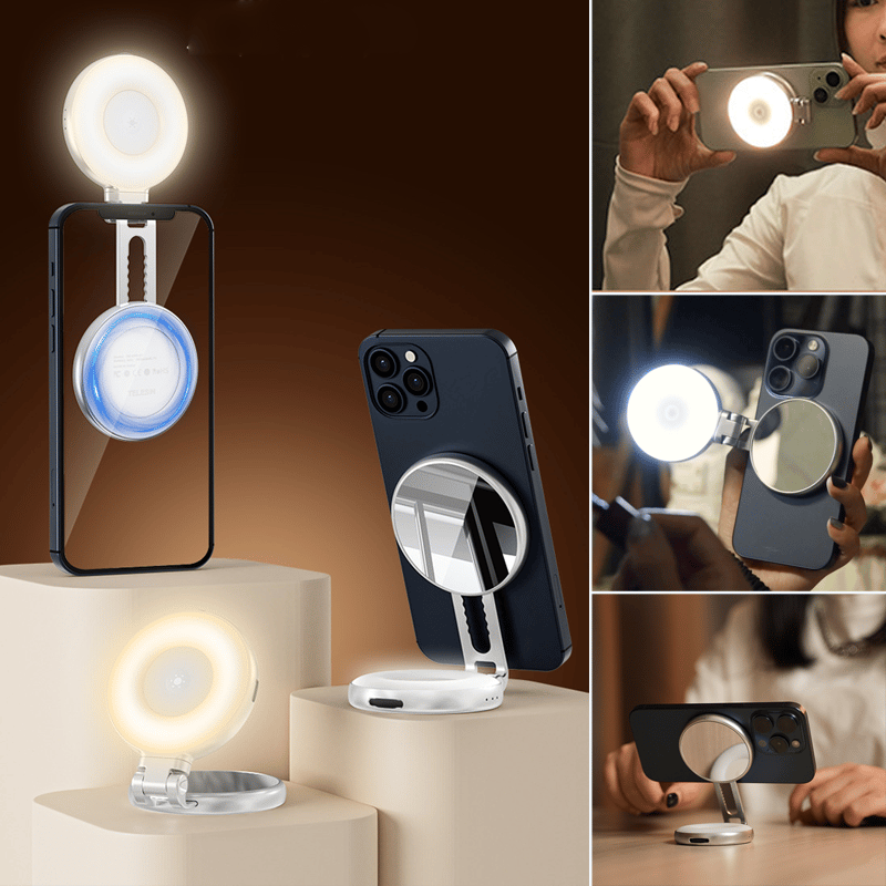 Magnetic Selfie Light with Makeup Mirror