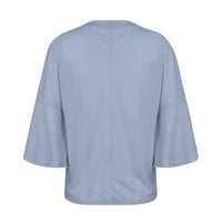 Women's Solid Color V-Neck Flare Sleeve T-Shirt