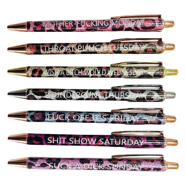 7 PCS Leopard Print Ballpoint Pens
