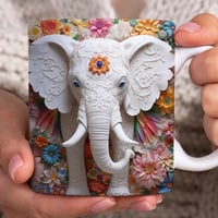 Tasse 3D imprimée éléphant