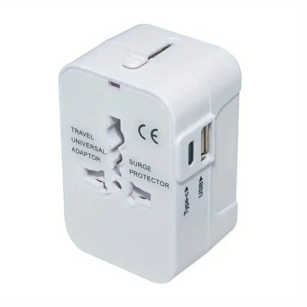 Universal Travel Adapter with Dual USB Ports
