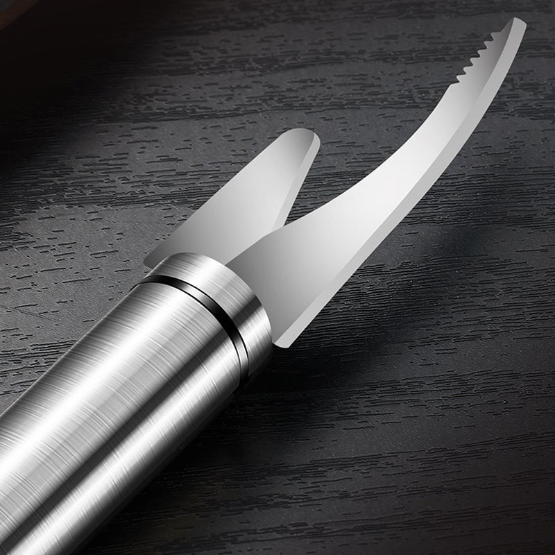 Coltello multifunzionale per fauci di pesce con linea di gamberetti 5 in 1
