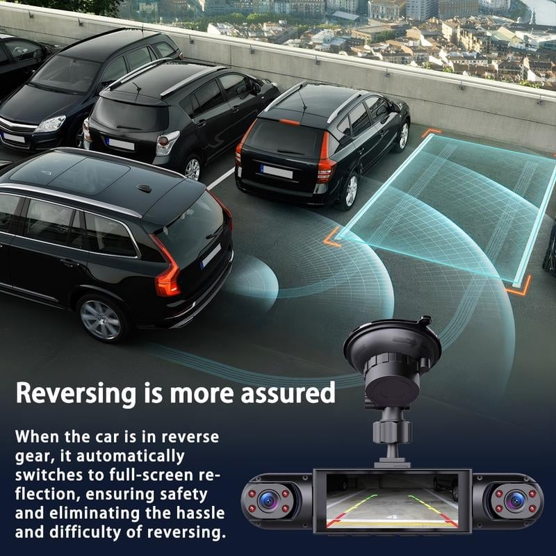 Four-record monitoring driving recorder