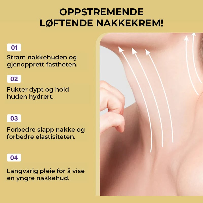 Stram og løft halskrem for urolig hud