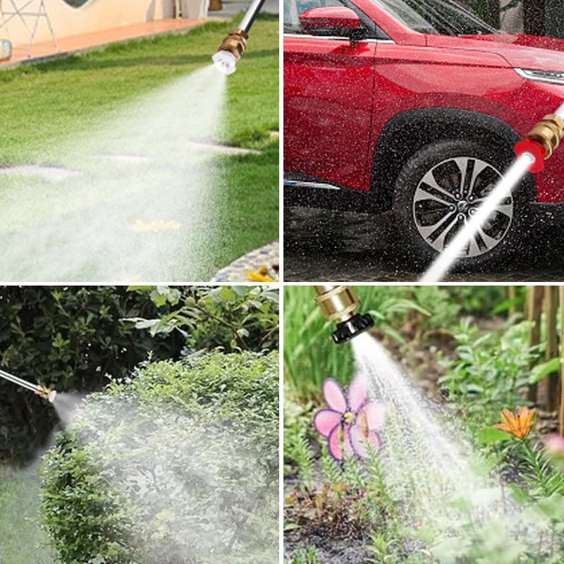 Garden Hose Nozzle High-Pressure Washer with 3 High-Pressure Nozzles