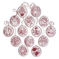 Kit d'ornements de Noël à broder à la main