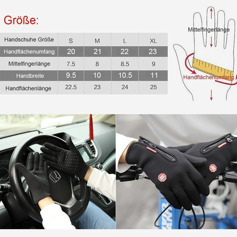 Winterhandschuhe – winddicht, wasserdicht, rutschfest & touchscreen-fähig (mit optionaler USB-Heizfunktion)