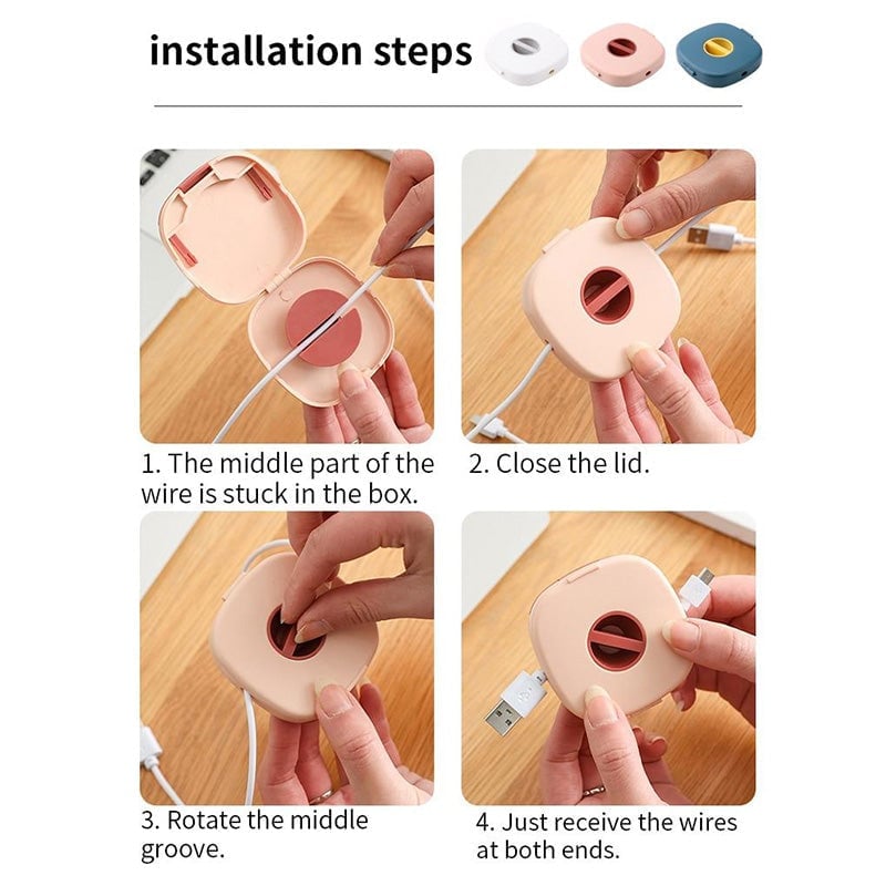 Sakerplus® 2 in 1 Cable Winder with Phone Stand