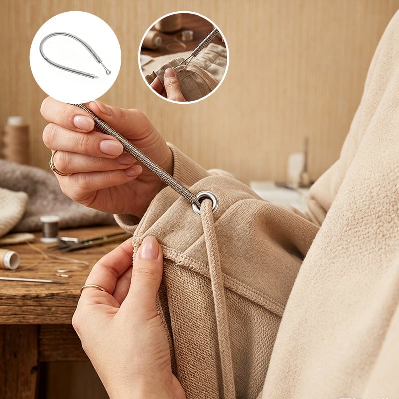 Spring Drawstring Needle Threader
