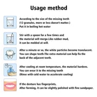 ✨ Moldable False Teeth for Temporary Tooth Fillings