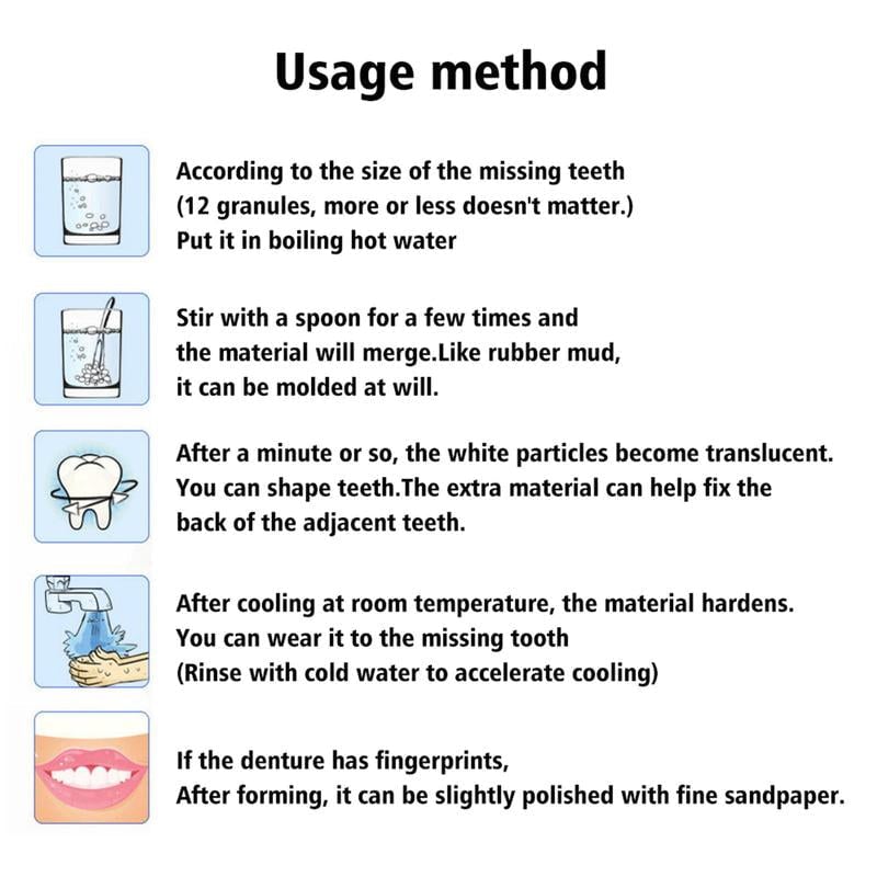 ✨ Moldable False Teeth for Temporary Tooth Fillings