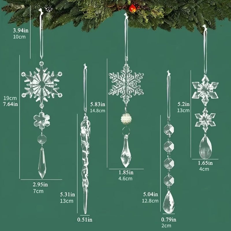 Crystal Christmas Snowflake Ornaments