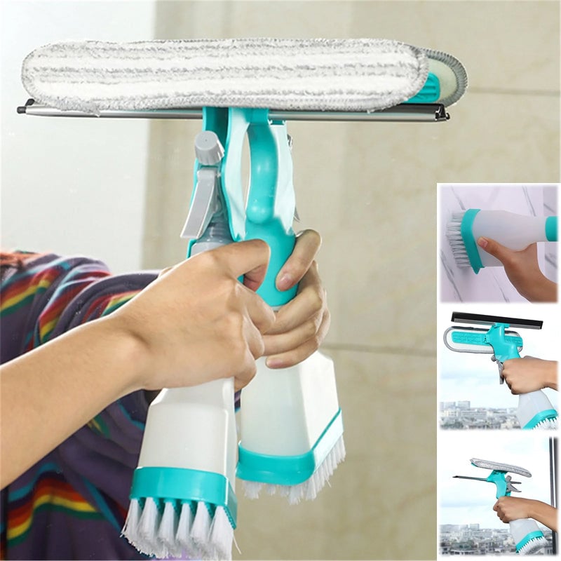 Scrape-and-Wipe Window Cleaner