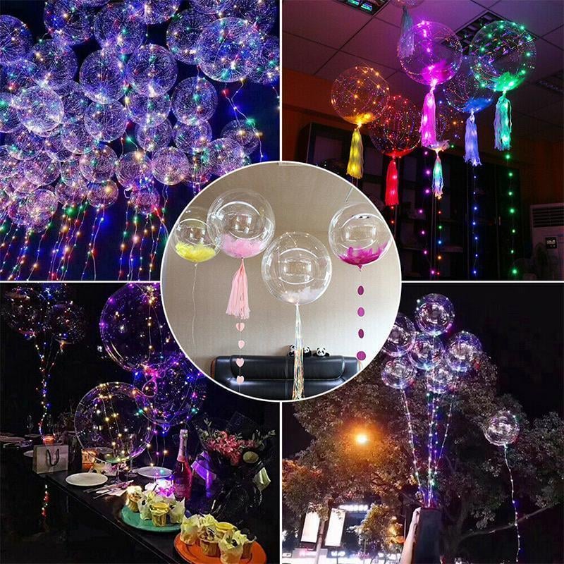 Led Rope Balloons Christmas Party Balloons with LED String Light