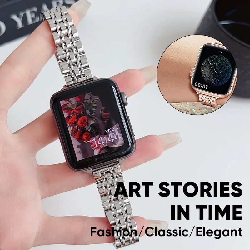 ​​iWatch Butterfly Clasp Metal Case Band