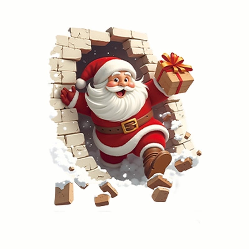 Santa Claus Wall Sticker Set-B