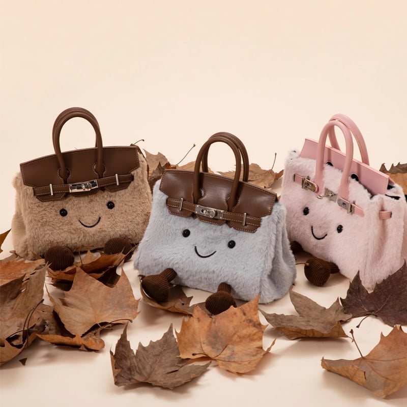 Plush Crossbody Bag for Winter Adventures