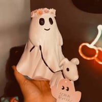 Halloween Ghost Walking Dog Statue👻