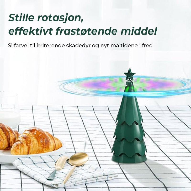 Avvisende vifte med holografiske blader holder fluene unna