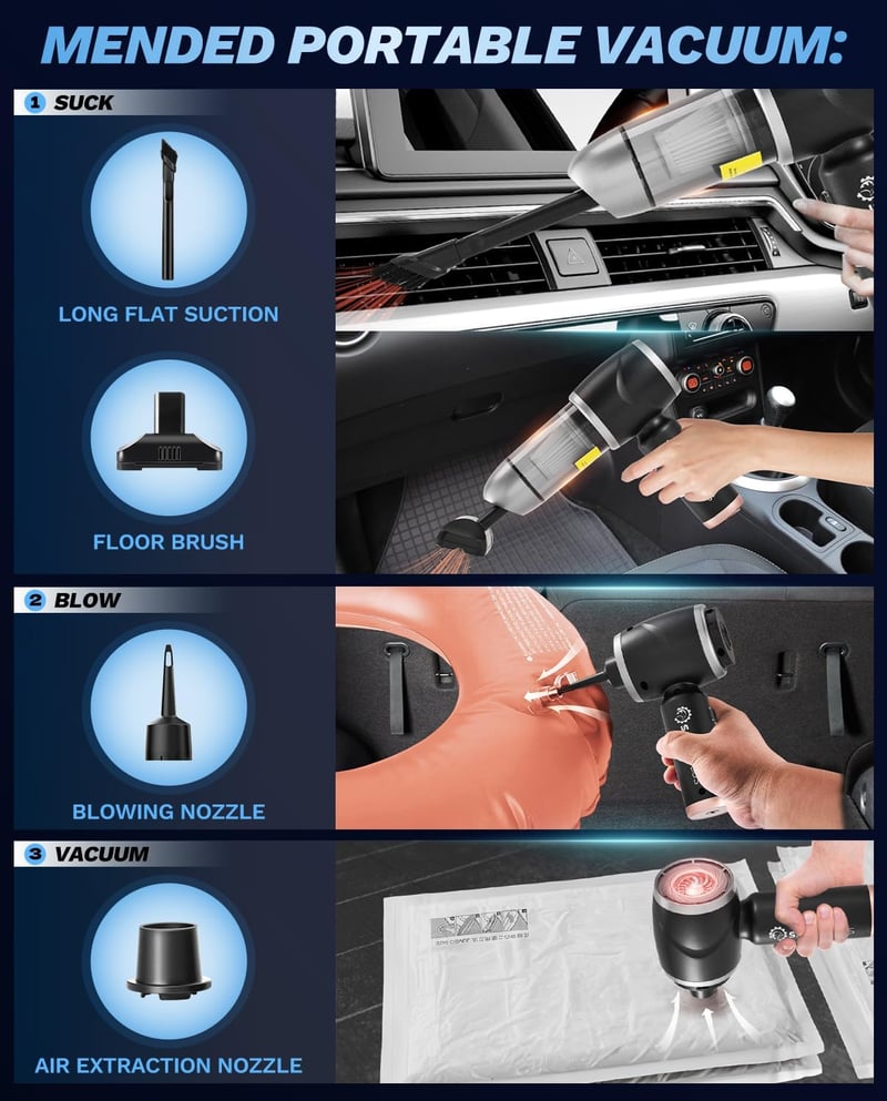 SakerPlus Car Vacuum Portable Cordless